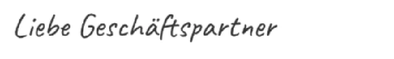 Liebe Geschäftspartner