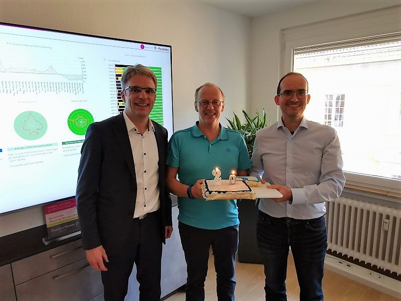 Martin Schulze, Hanno Gehron und Martin Bernemann bei der BusinessCode Jubiläumsfeier 2019